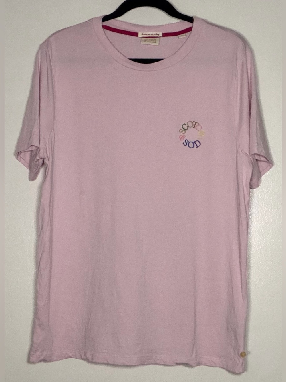 Scotch & Soda Light Pink Short Sleeve Logo Tee